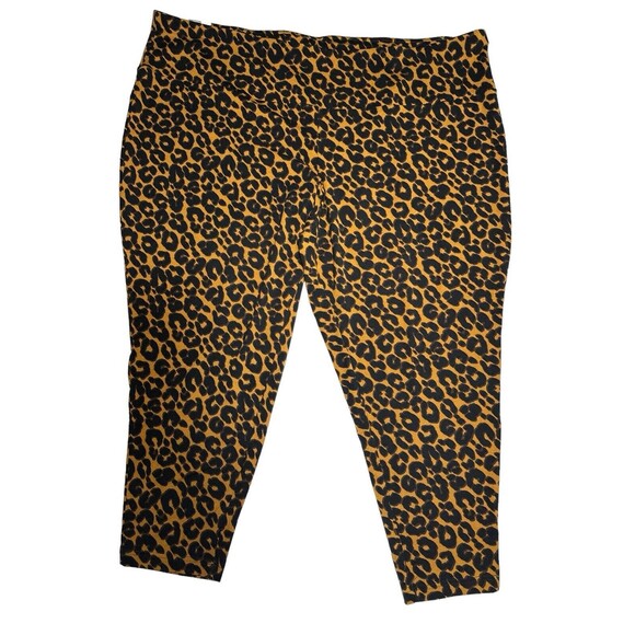 Terra‎ & Sky High Rise Fitted Leggings Plus Size 5X(32W-34W) Cheetah Print NEW - Picture 4 of 10